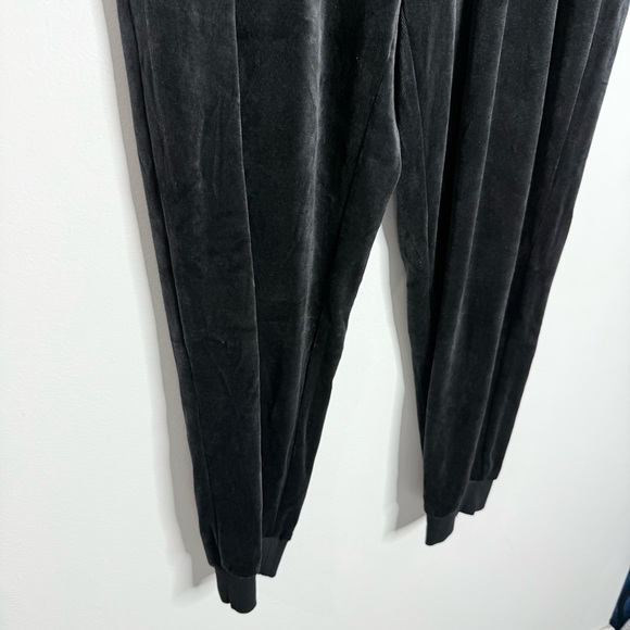 NWOT Eileen Fisher‎ Cozy Velour Knit Jogger Pant Black Large Minimalist Casual - Picture 7 of 9